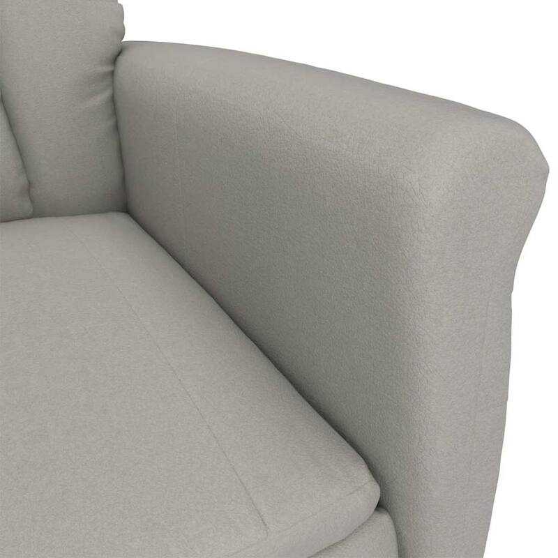 vidaXL Massage Chair Dark Grey/Light Grey/Cream Microfibre Fabric