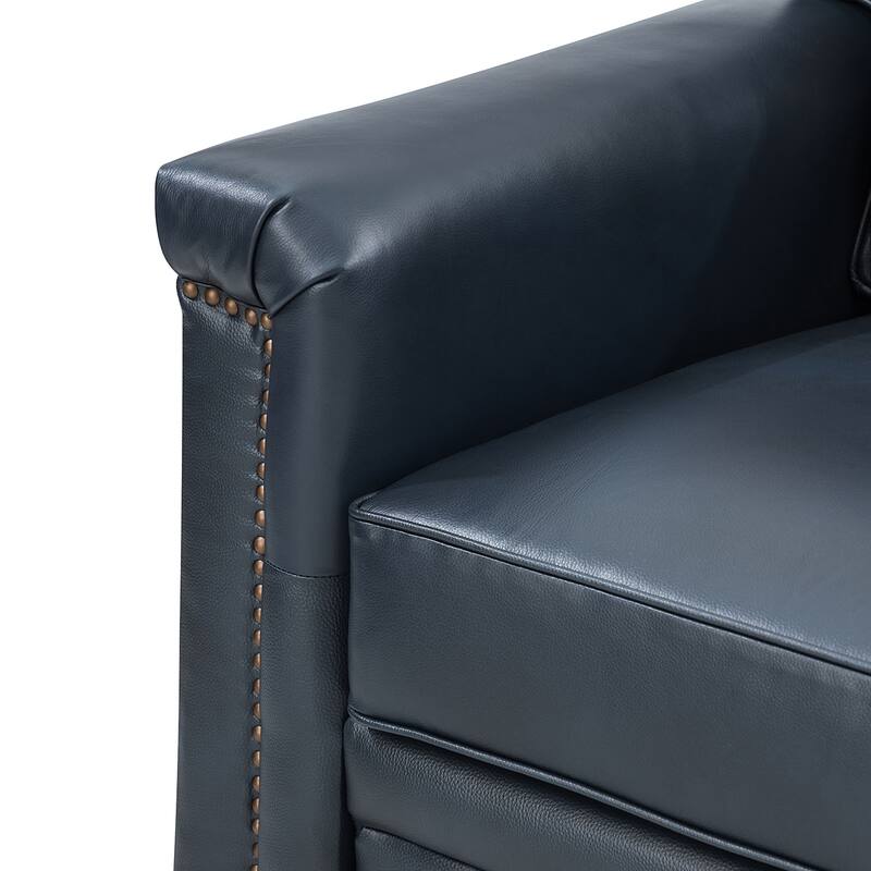 Irene Transitional Sofa with Nailhead Trim and Solid Wooden Legs