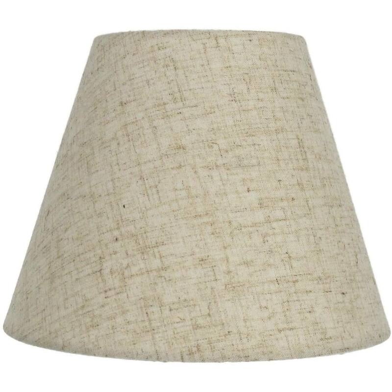 Hardback Faux Silk Conical Lamp Shade, 5 inch Top, 9 inch Bottom, 7 inch Slant - Single - Cottage