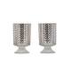 A&B Home Hobnail Clear and Rose Gold Mercury Glass Hurricane Candle ...