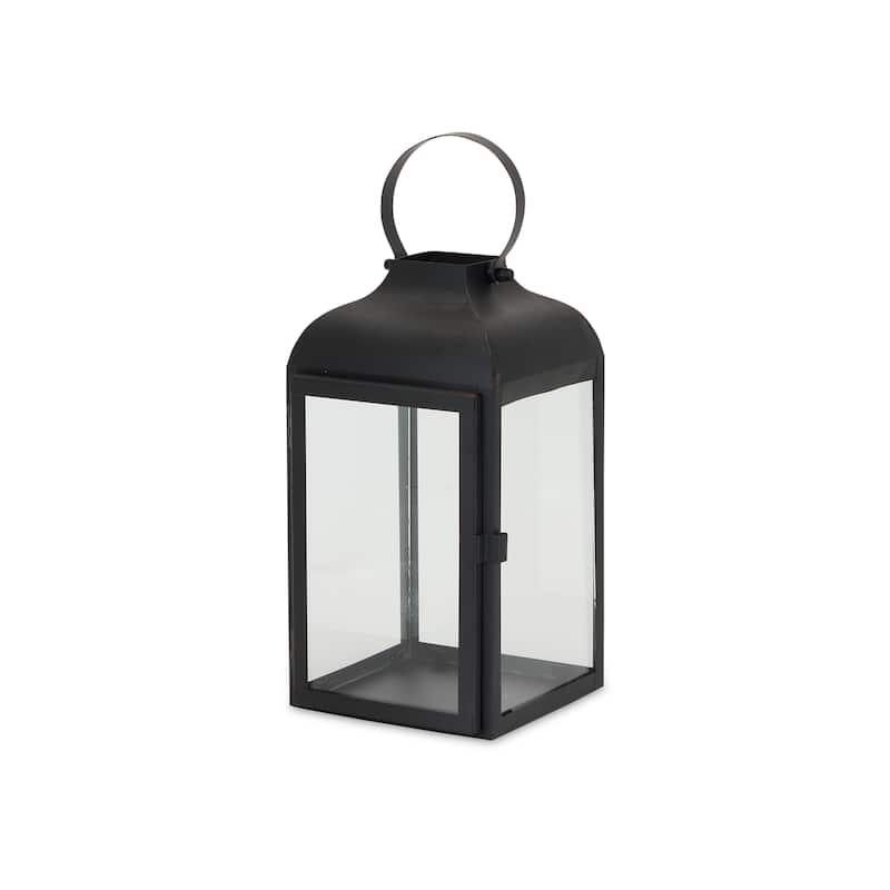 Iron Lantern (Set of 2) - 6.5 x 6.5 x 16; 5.25 x 5.25 x 12.75; 4 x 4 x 10