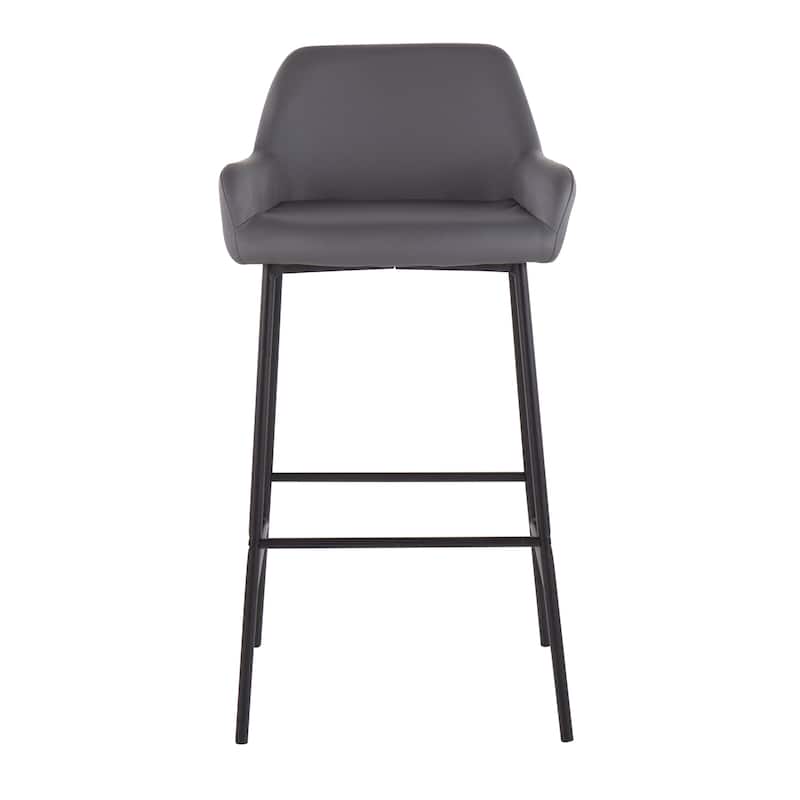 Carbon Loft Galotti Black Fixed-Height Upholstered Bar Stool - Set of 2
