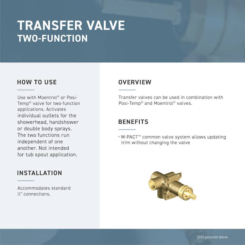 Moen Voss 3-Function Diverter Valve Trim (Less Valve)