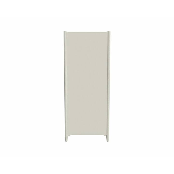 Modern Wood Bookcase with Doors, Office Shelving, Storage Cabinet, Fully Assembled, White