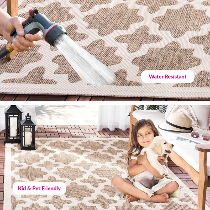 SAFAVIEH Courtyard Dorthey Indoor/ Outdoor Waterproof Patio Backyard Rug