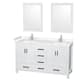 Option White / Carrara Cultured Marble Top / Brushed