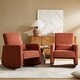 preview thumbnail 24 of 35, Julia 29.5"W Modern Solid Wood Nursery Rocking Chair with Lumbar Pillow Set of 2 by HULALA HOME Rust