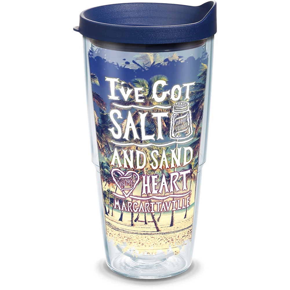 Tervis Margaritaville - Salt In My Veins Made in USA Double Walled Insulated Travel Tumbler, Classic