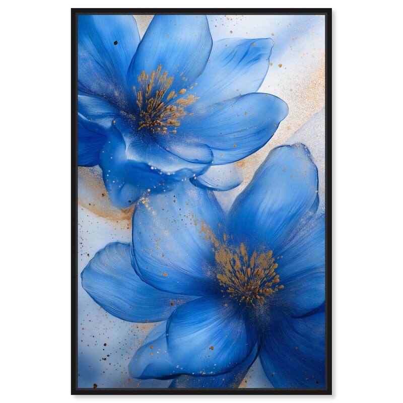 Twilight Teal Tint II Canvas by Art Remedy - 36" x 54" - Black