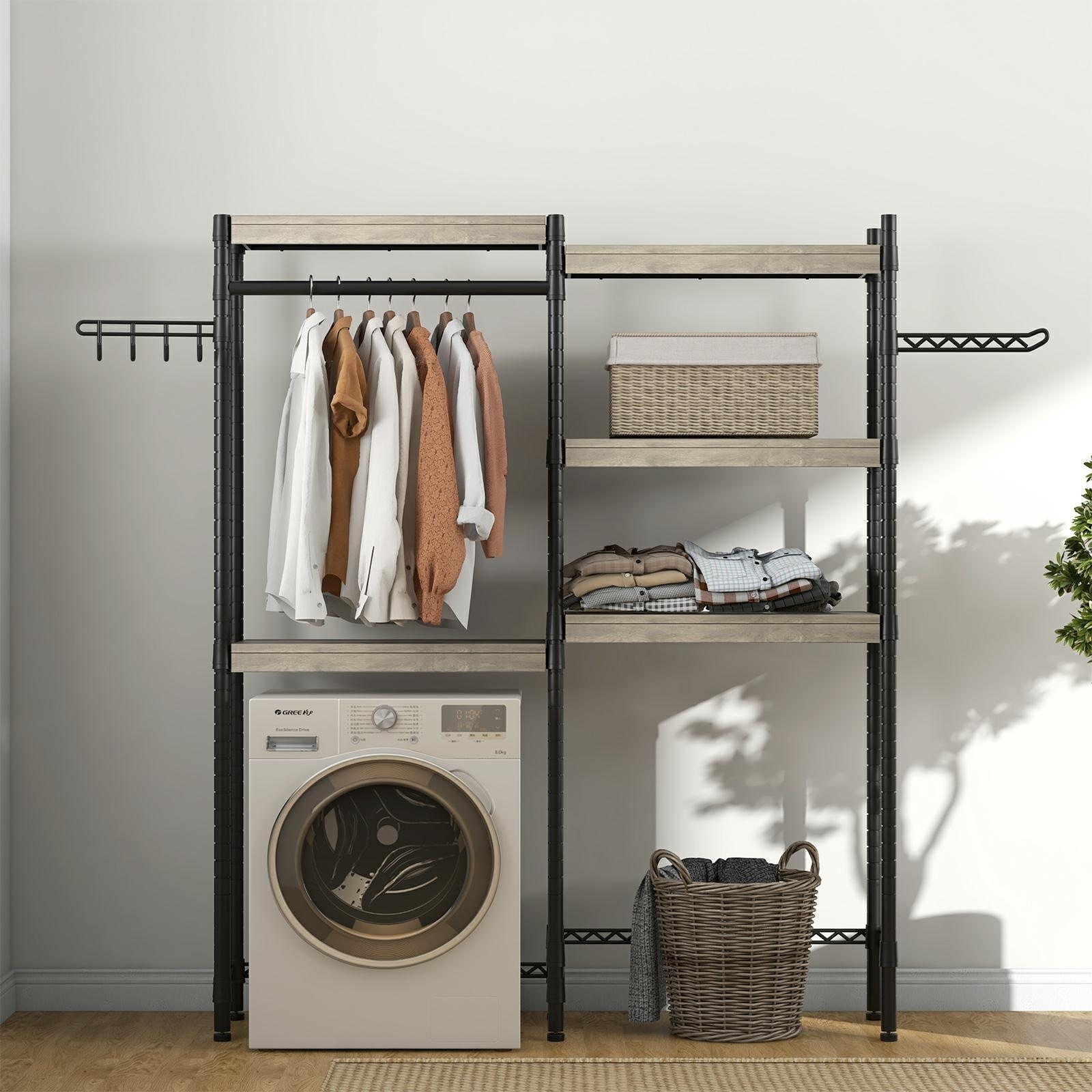 5-Tier Laundry Storage Shelf, Adjustable Height , Medium Size