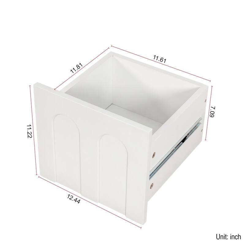 Modern Compact Storage Cabinet with Drawers & Glass Doors