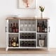 preview thumbnail 12 of 18, Wine Bar Cabinet with LED Light - 15.7"D x 47.2"W x 34.61"H