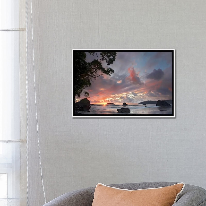 "Beach And Coastline, Manuel Antonio National Park, Costa Rica" by Tim Fitzharris Framed