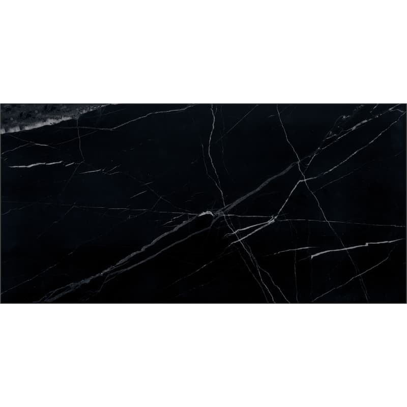 Daltile Pietra Divina 12" x 24" Marble Natural Stone Tile in Polished (6 PC Per Carton) (12.00 SQFT Per Carton) - Black