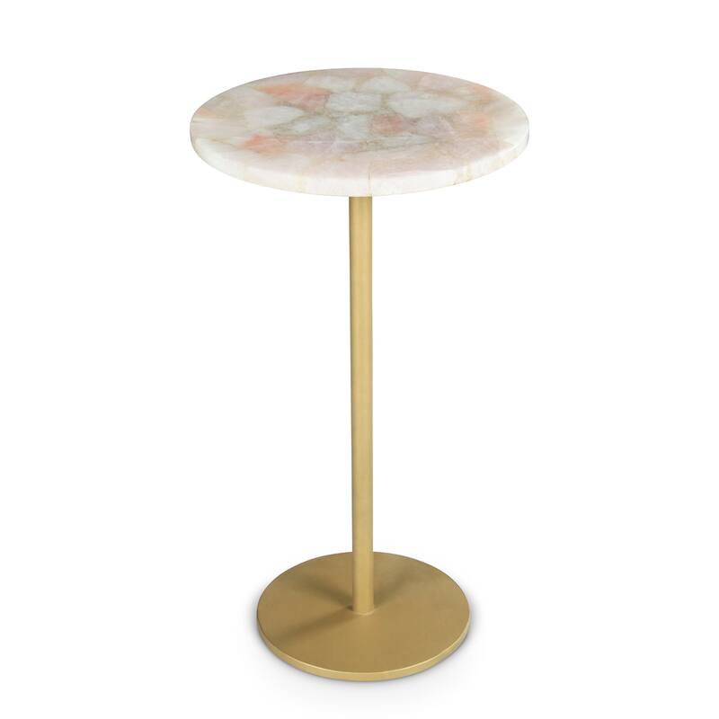 Steve Silver Redu Rose Quartz Top Chairside Table