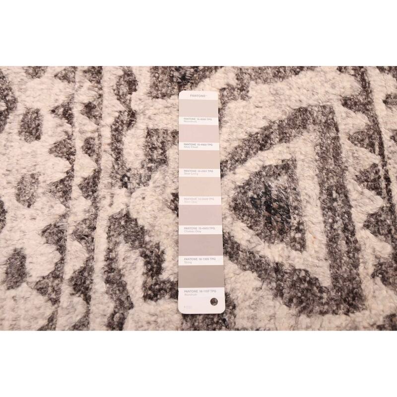 ECARPETGALLERY Hand-knotted Tangier Light Grey Wool Rug - 5'11 x 8'8