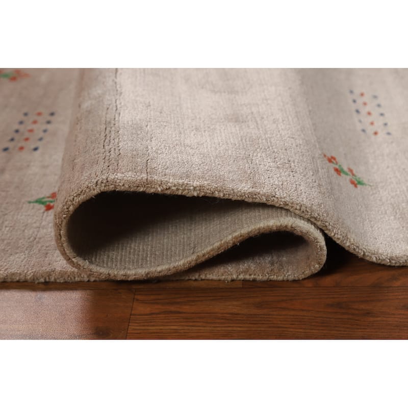 Tribal Gabbeh Indian Foyer Rug Handmade Silk Carpet - 3'0"x 5'0"