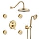 preview thumbnail 4 of 21, Vanityfair Antique Shower Sets, Complete Wall Mounted 9 inch Rain Head with Handheld Shower and Body Jets