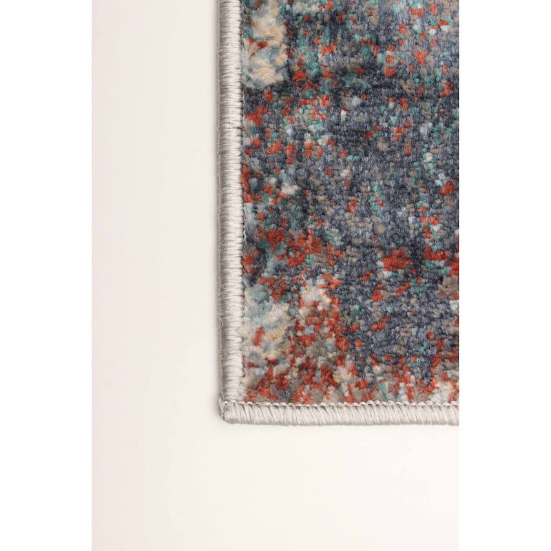 ECARPETGALLERY Machine Woven Tribeca Teal Area Rug