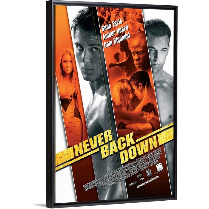 Never Back Down 2008 Movie Poster Belgian Black Float Frame Canvas Art Overstock 27371347 Directed by michael jai white. overstock com