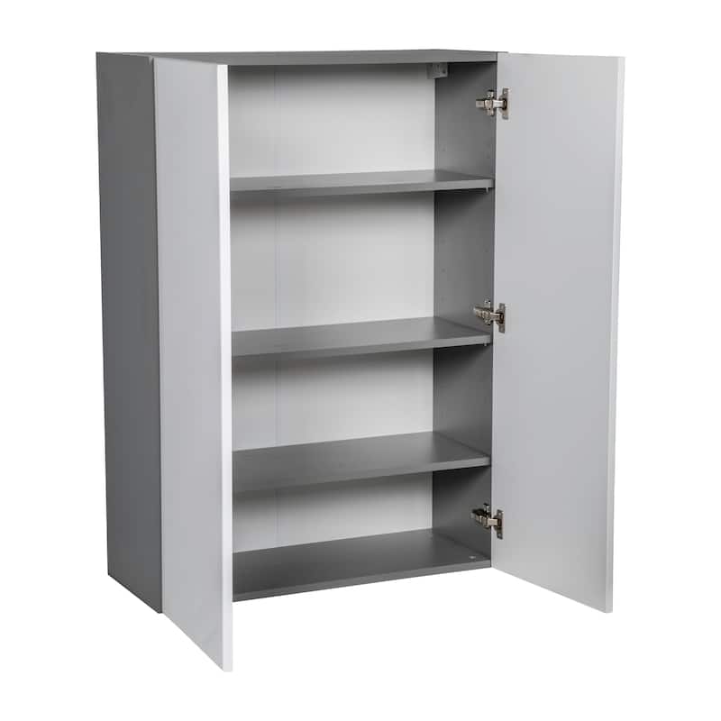 24" x 42" Wall Cabinet-Double Door-Grey - 24 x 42 x 12