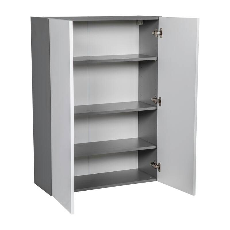33" x 42" Wall Cabinet-Double Door-Grey - 33 x 42 x 12