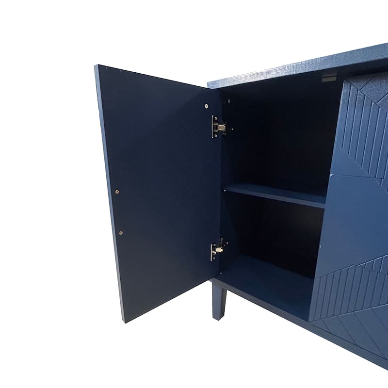 2-Door 3-Drawer Cabinet with Carved Effect