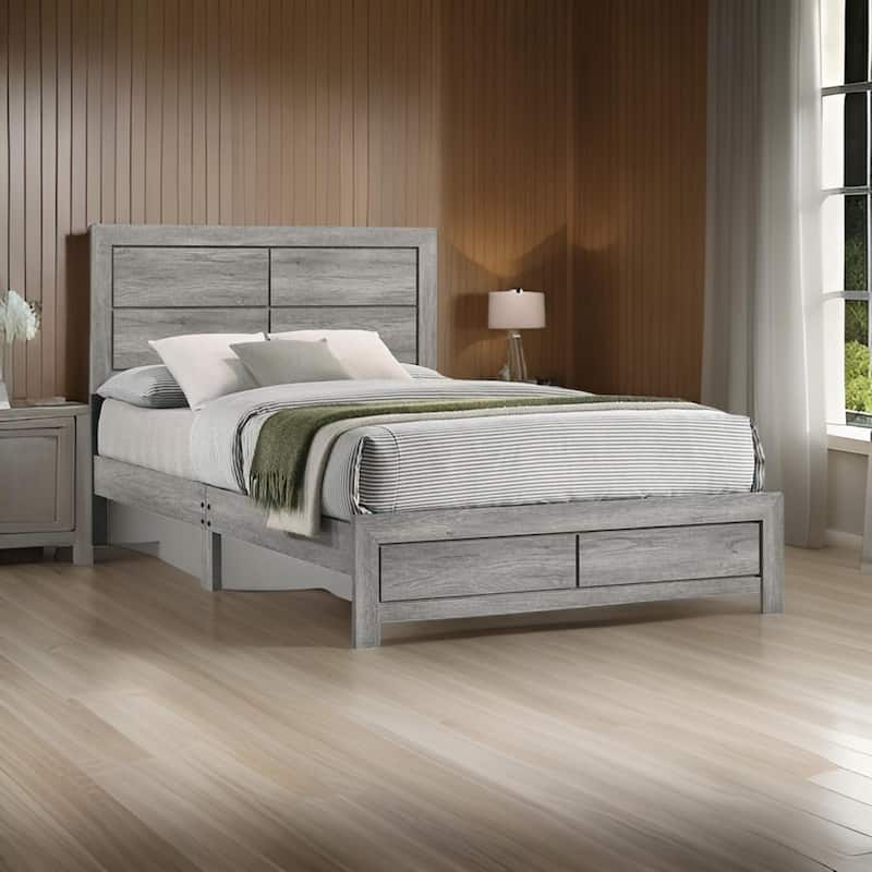 Robin Queen Size Bed, Platform Base, Gold, Button Tufted Black Upholstery