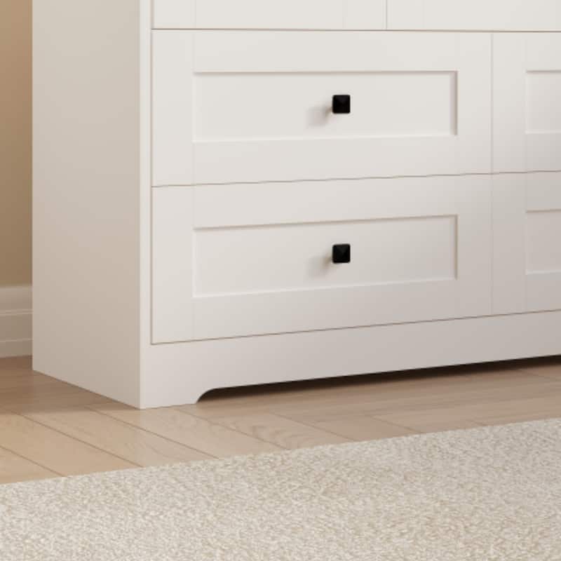 Chest Of Drawer With 7 Drawers White Color Farm Door