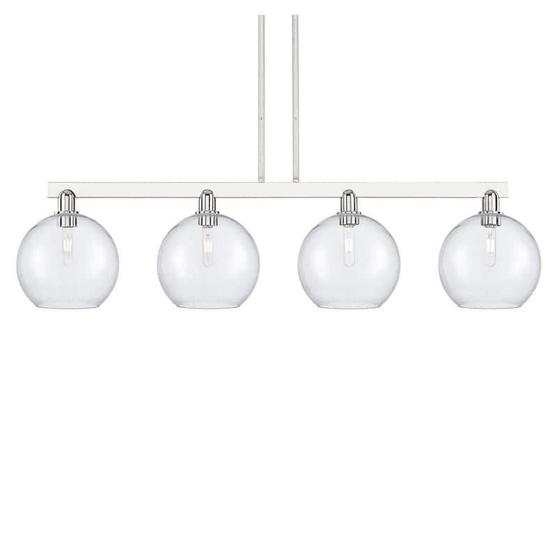 Innovations Lighting 716-4I-13-53 Athens Linear Athens 4 Light 53" - Polished Nickel / Seedy
