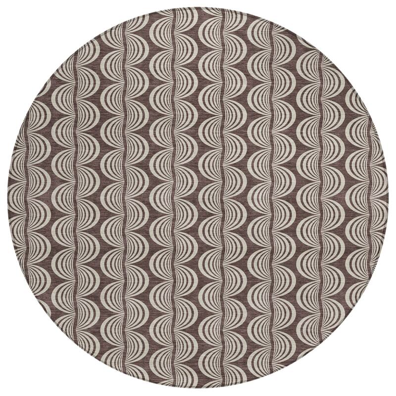 Machine Washable Indoor/ Outdoor Contemporary Chantille Rug