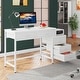 preview thumbnail 12 of 56, Computer Desk with 5 Drawers, Reversible Writing Desk with File Cabinet Printer Stand