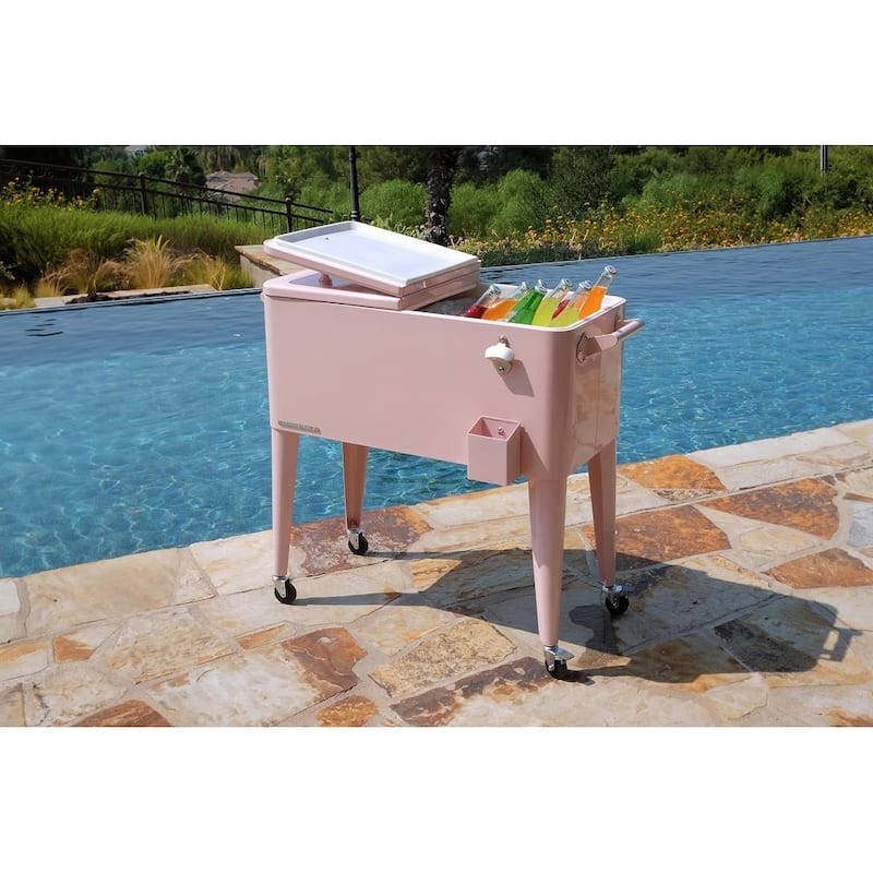 Permasteel 80-Qt Classic Outdoor Rolling Patio Cooler with Wheels