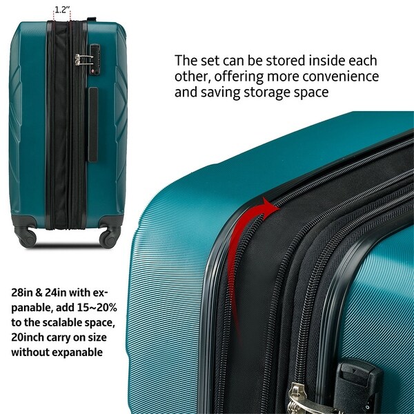 luggage set that attaches to each other