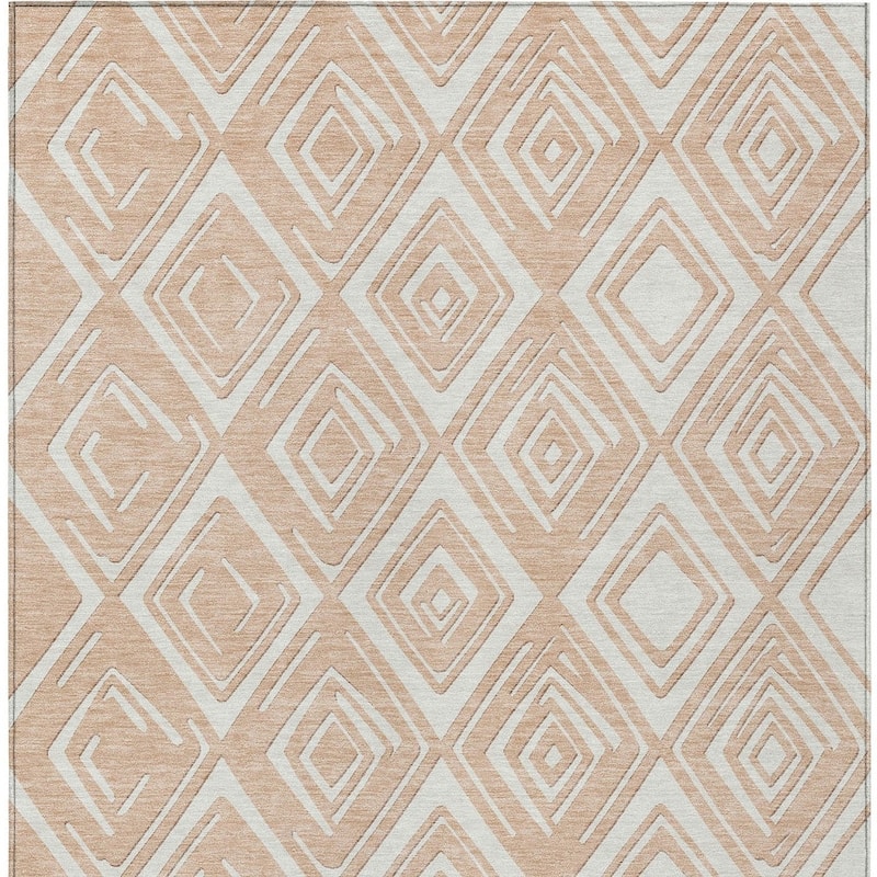 HomeRoots Geometric Transitional Rectangle Outdoor Rug