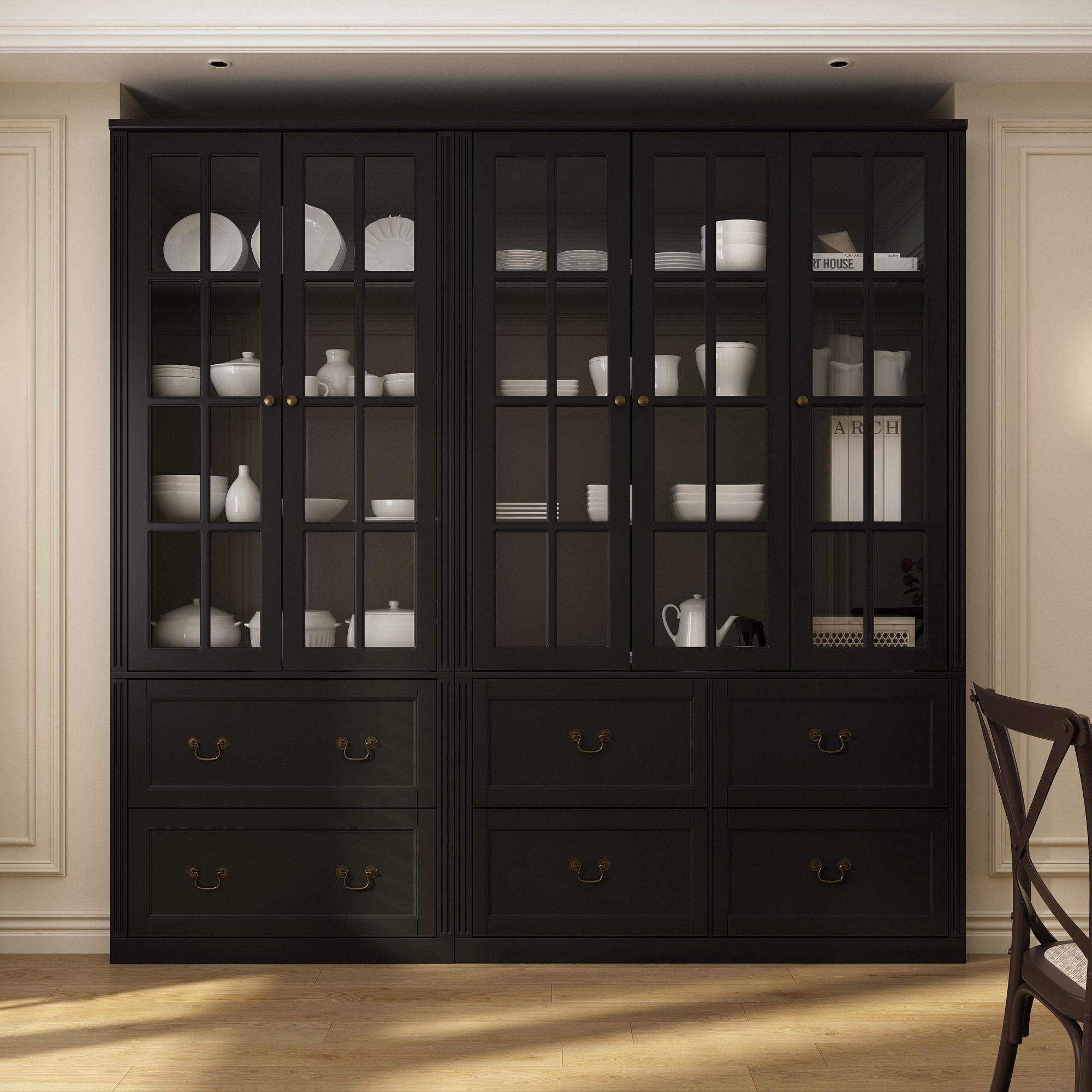 Modular top china cabinet