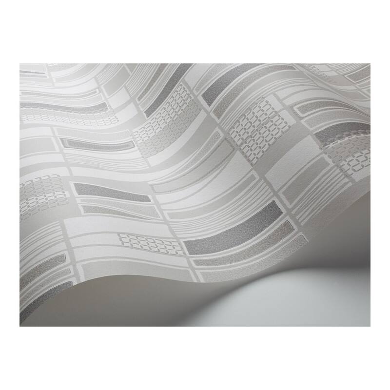 Borastapeter Taavi Grey Retro Geometric Wallpaper - 20.9 x 396 x 0.025