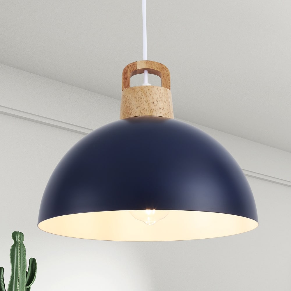 1-Light Pendant Light with Dome Shape, Classic Semi Flush Mount Chandelier for Dining Room Living Room Bedroom Kitchen