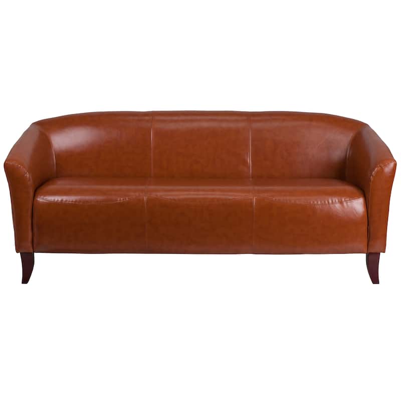 LeatherSoft Sofa with Wood Feet - 72.75"W x 29"D x 29"H