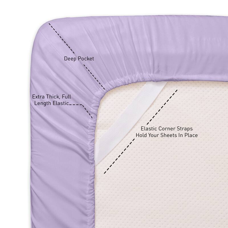 Sweet Home Collection Deep Pocket Soft Microfiber 4-Piece Solid Color Bed Sheet Set