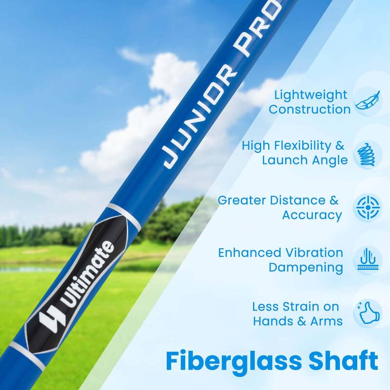 Ultimate 33" Junior #7 Iron for Kids with Fiberglass Shaft & Headcover - See Details