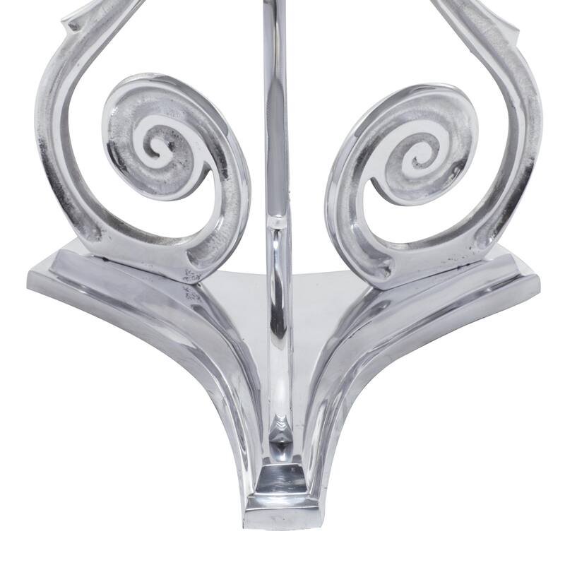 Aluminum Metal Coffee Table - Silver - Roche River Decor