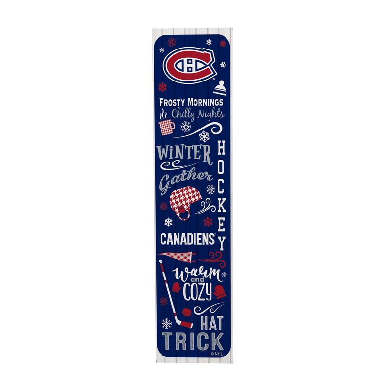 47" Double Sided Seasonal Porch Leaner, Montreal Canadiens - 47" x 11.25"