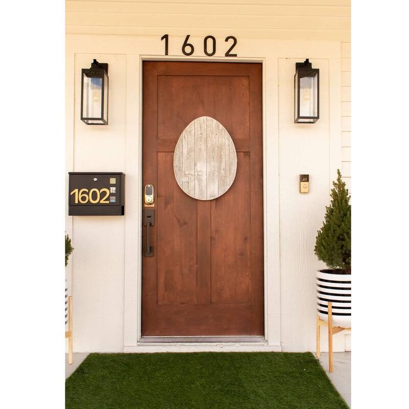 18" Rustic Farmhouse Wooden Large Egg - 18" H x 13.75" W