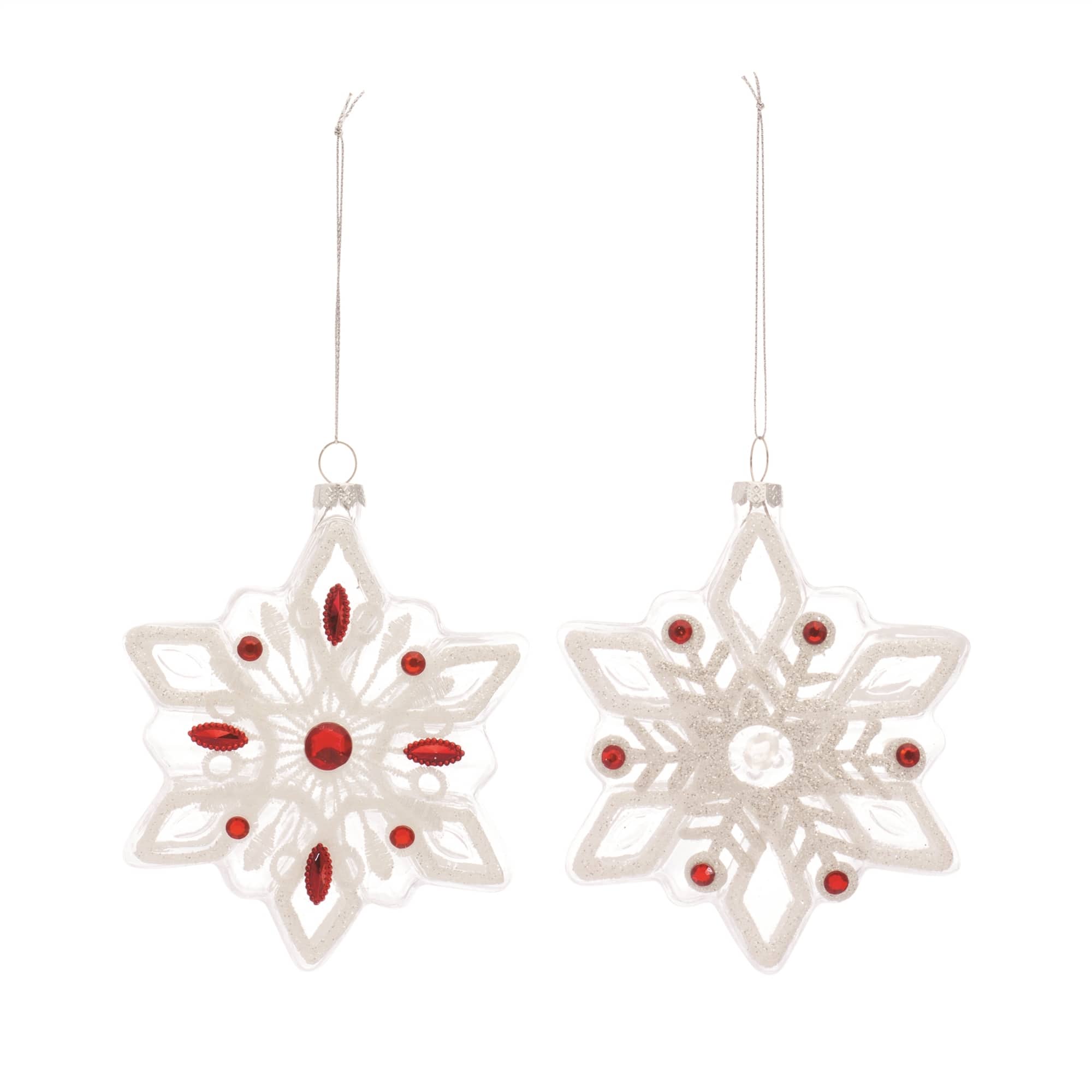 Glass Snowflake Ornament (Set of 12) On Sale Bed Bath & Beyond 37591067