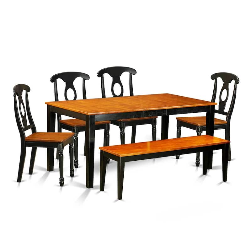 Dining Room Table Set for 8 - Solid Wood Chairs & Table - Cherry Finish - Home Decor