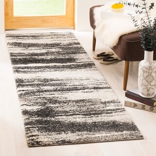 Safavieh Safavieh Retro Gertjedine Distressed Modern Abstract Rug 2 3 X 9 Runner Dark Grey Light Grey From Overstock Com Daily Mail