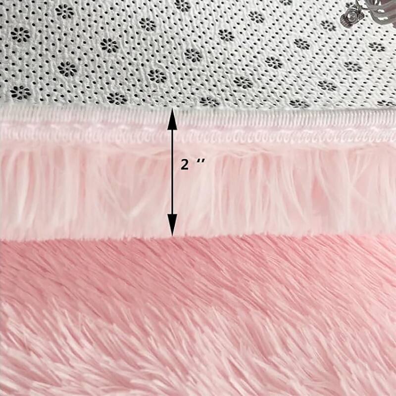 Area Rug for Bedroom Fluffy Doormat Soft Puppy Bed Mat, Pink Bed Bath