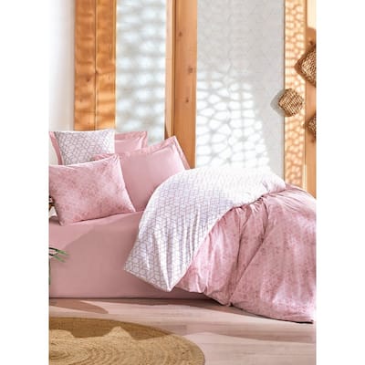 SUSSEXHOME Duvet Cover Set, 1 Duvet Cover, 1 Fitted Sheet and 2 Pillowcases | Pink, Hypoallergenic