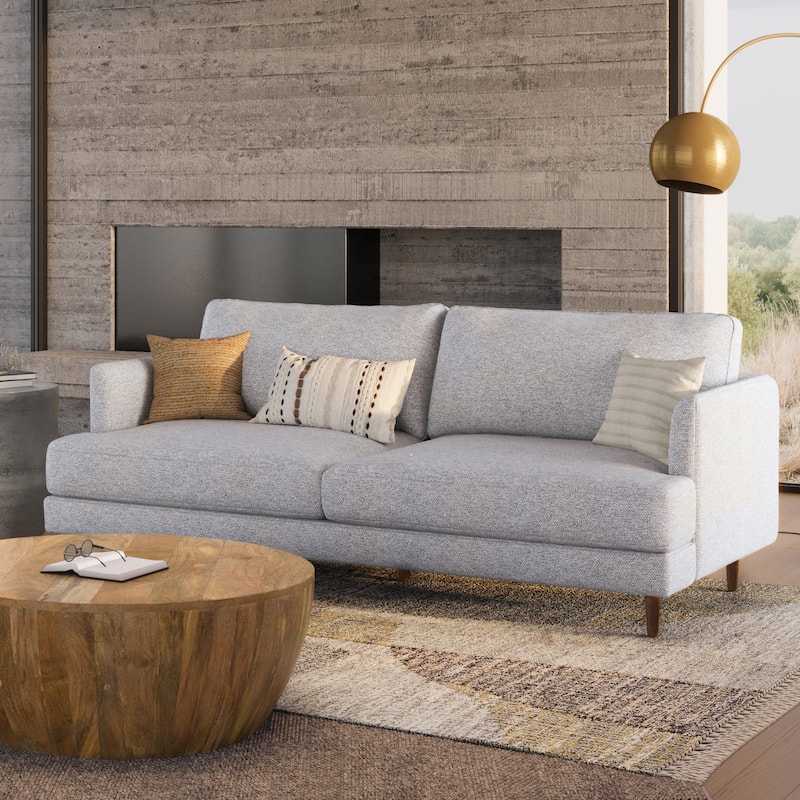 WYNDENHALL Chloris 76 inch Wide Mid-Century Modern Sofa - Mist Grey